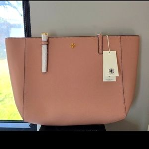 New Tory Burch Emerson Small Tote in Light Meadowsweet